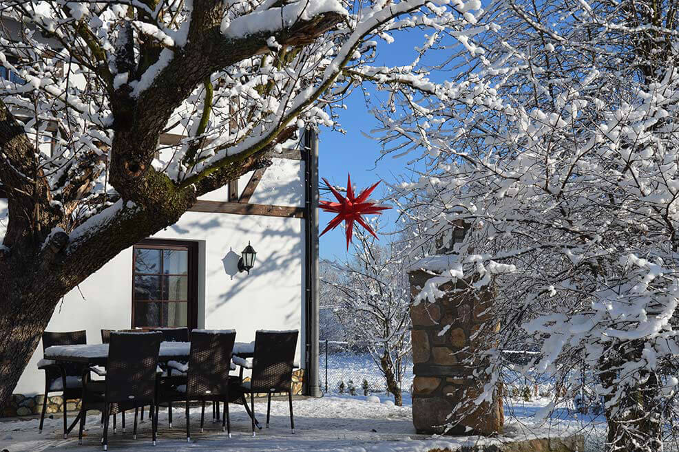 Zima w domku Karkonoszerienhaus Riesengebirge